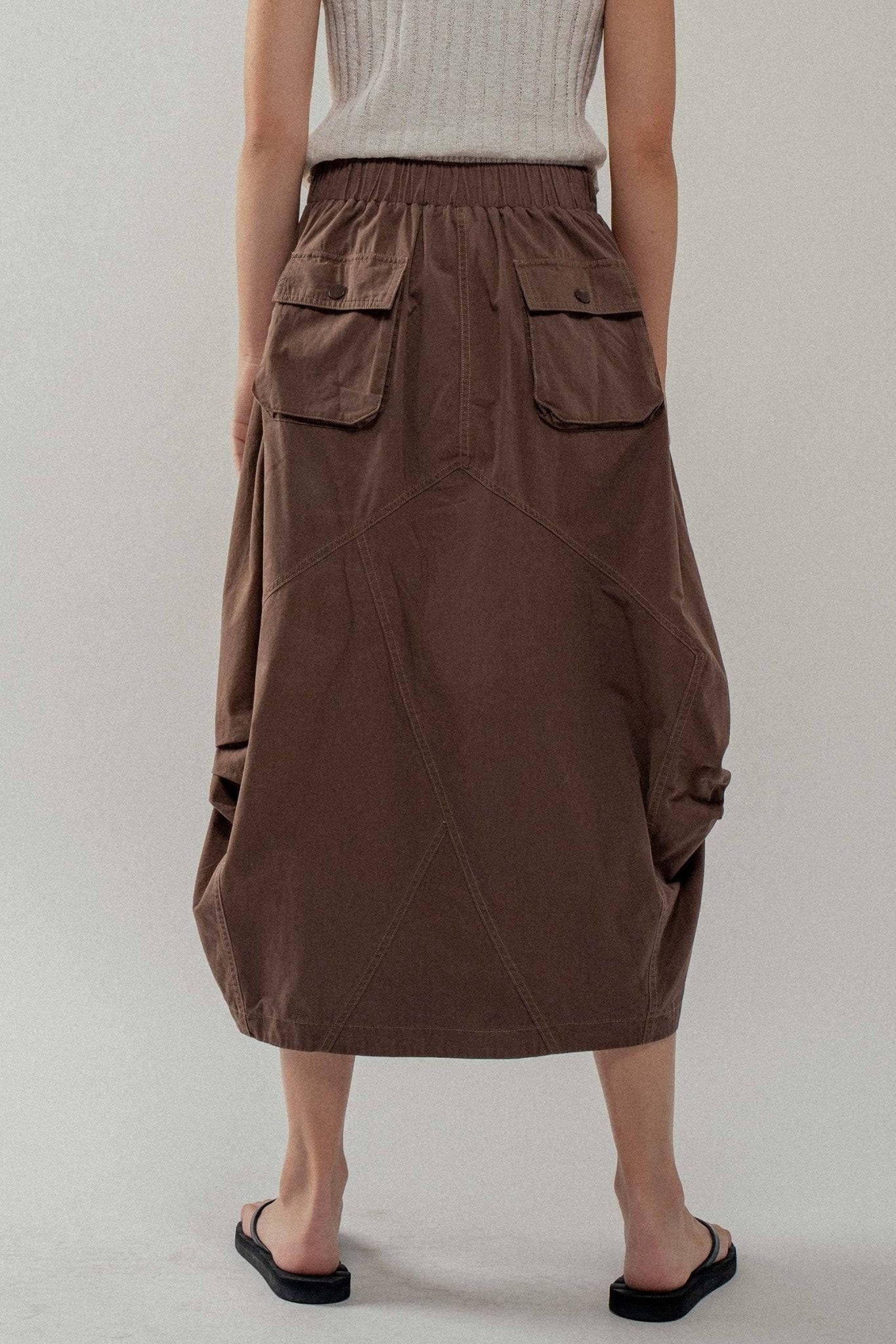 Drawstring Balloon Hem Maxi Skirt - ivyandlavyboutique Fashion Week