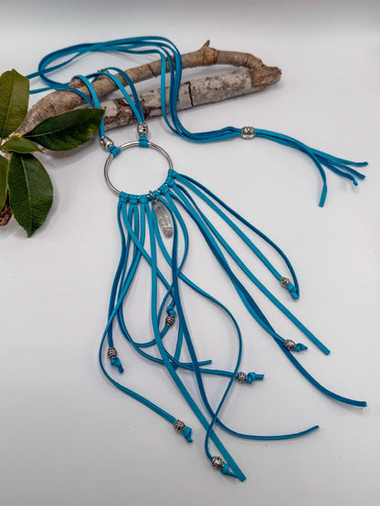 Dream Catcher Quartz Long Layering Necklace - ivyandlavyboutique Spirit Lala