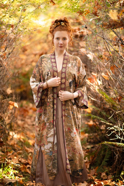 Dream Weaver Opera Duster Kimono Robe w/ Zodiac Signs - ivyandlavyboutique Market of Stars