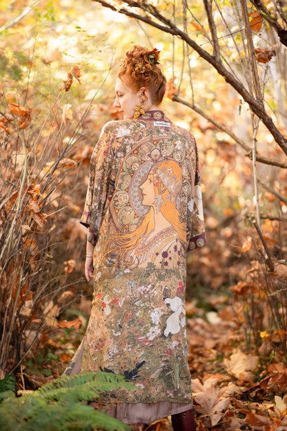 Dream Weaver Opera Duster Kimono Robe w/ Zodiac Signs - ivyandlavyboutique Market of Stars