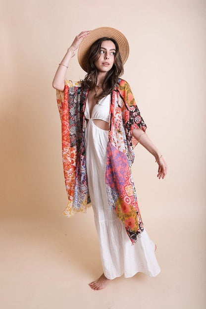 Dripping in Flowers Kimono - ivyandlavyboutique Leto Accessories