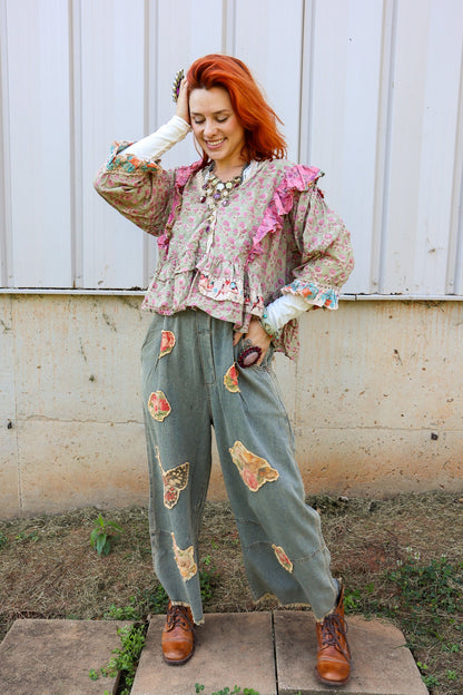 Dusty Bloom Top - ivyandlavyboutique Jaded Gypsy