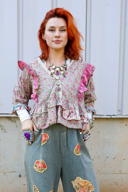 Dusty Bloom Top - ivyandlavyboutique Jaded Gypsy