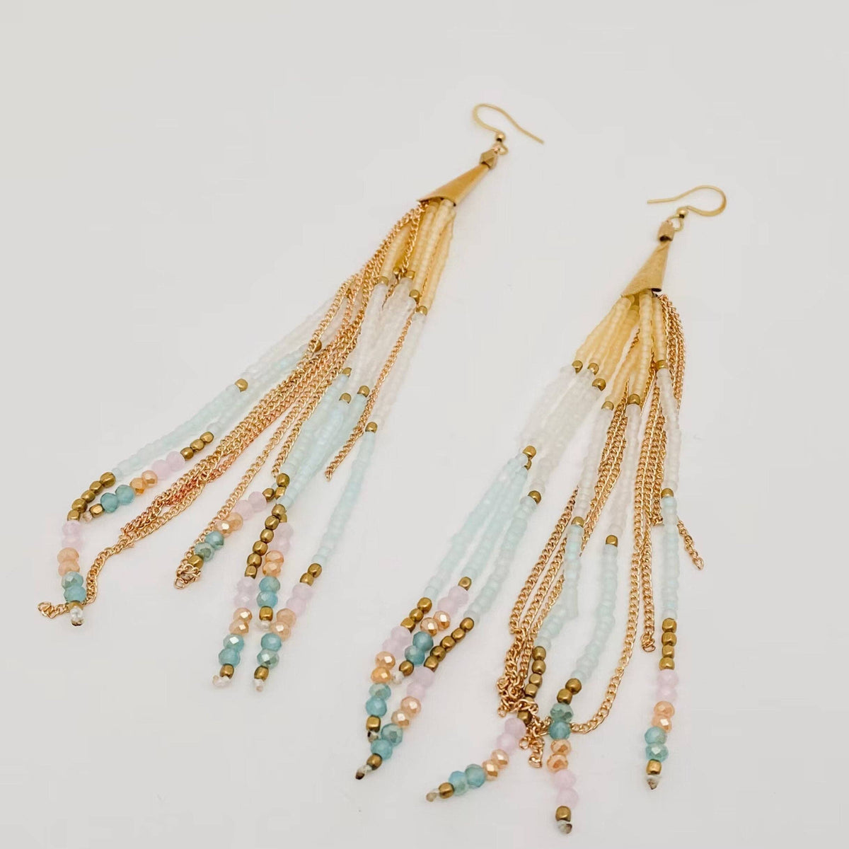 Boho Hand-woven Seed Beads Tassels Earrings - BJ/SB: Style 1