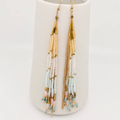 Boho Hand-woven Seed Beads Tassels Earrings - BJ/SB: Style 1