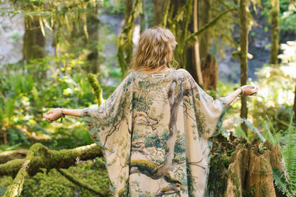 Earth and Sky Bohemian Goddess Starduster Kimono w/Trees - ivyandlavyboutique Market of Stars