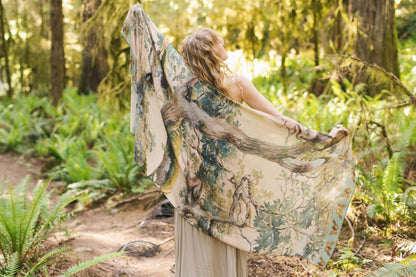 Earth & Sky Scarf with Tree Print - ivyandlavyboutique Market of Stars