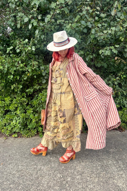 Easy Breezy Long Sleeve Crafted Long Striped Cotton Coat - ivyandlavyboutique Pol Clothing