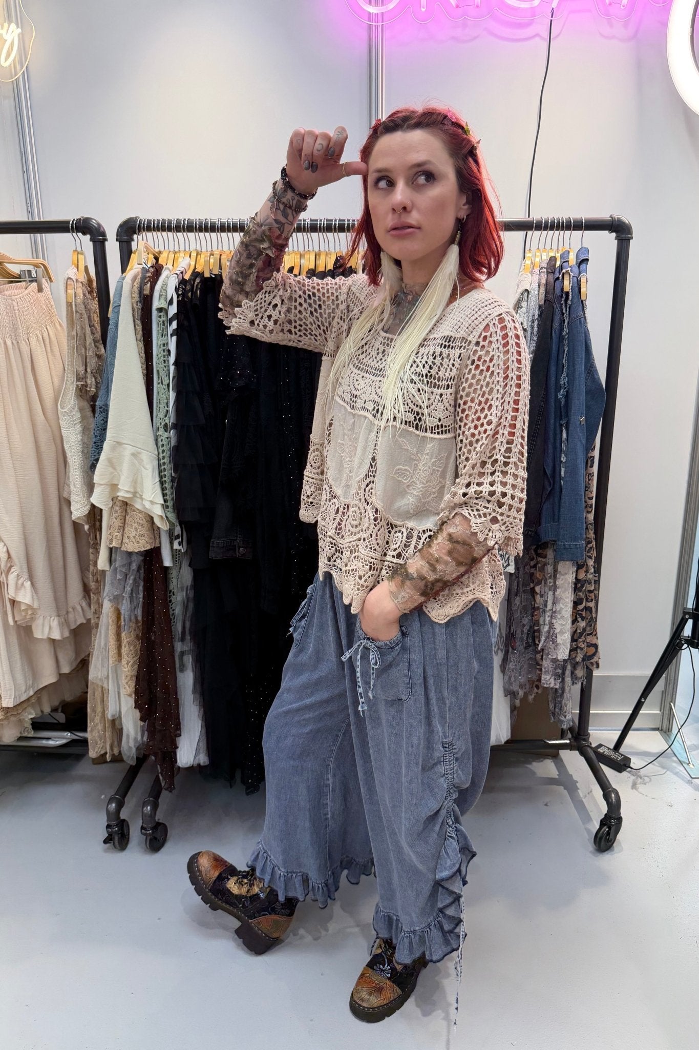 Easy Breezy Top - Ols - 4819 - ivyandlavyboutique Origami Apparel ~ Lace and Crochet inspired