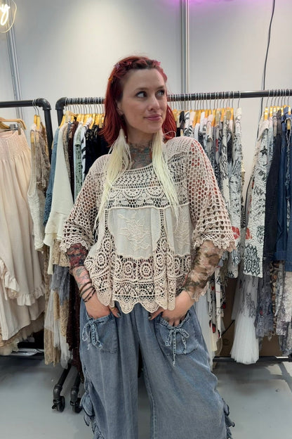 Easy Breezy Top - Ols - 4819 - ivyandlavyboutique Origami Apparel ~ Lace and Crochet inspired