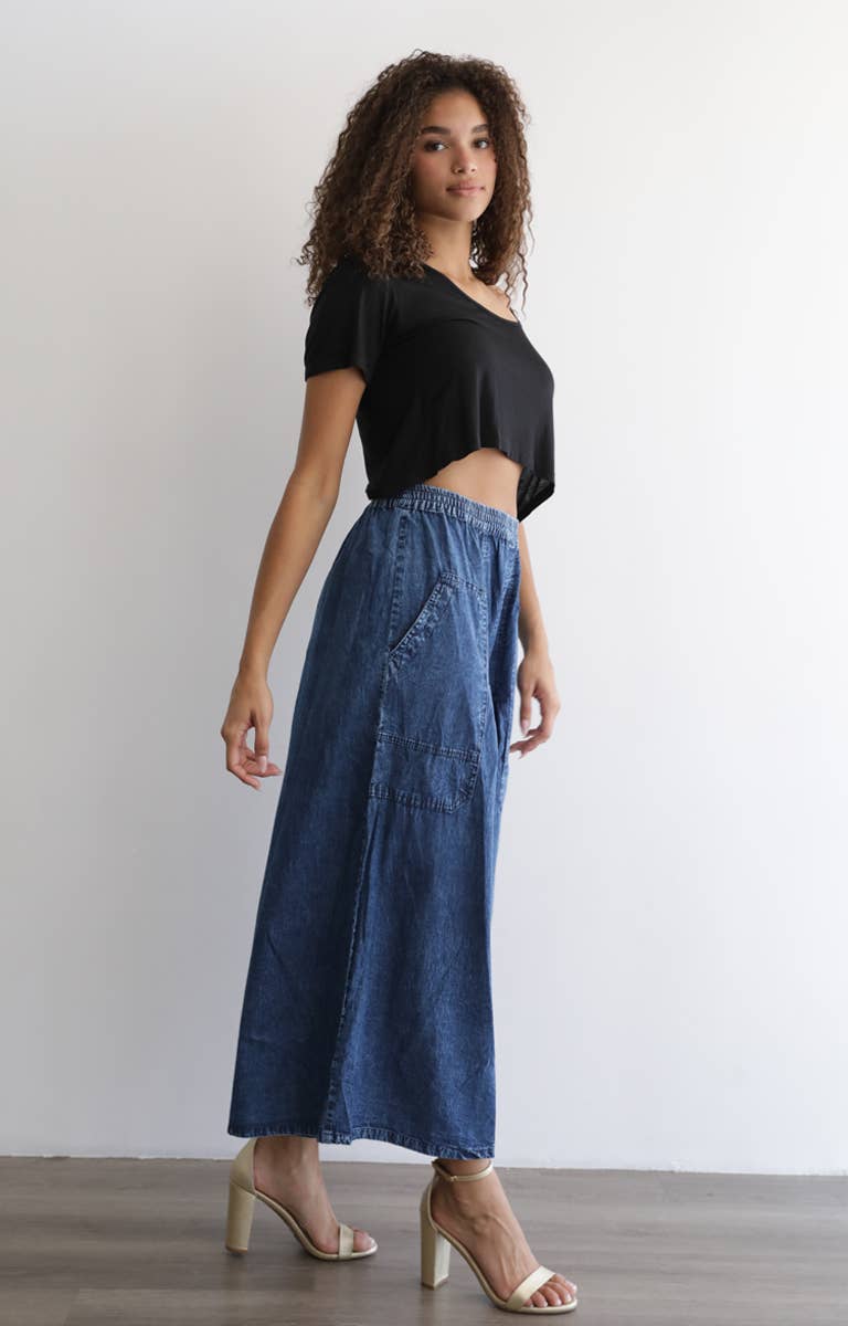 Easy Day Cropped Denim Pant - ivyandlavyboutique ANGIE