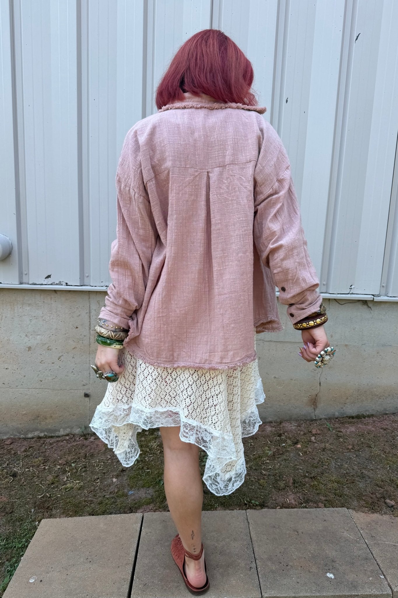 Easy Days Cotton Blend Botton Down - ivyandlavyboutique Karma Highway
