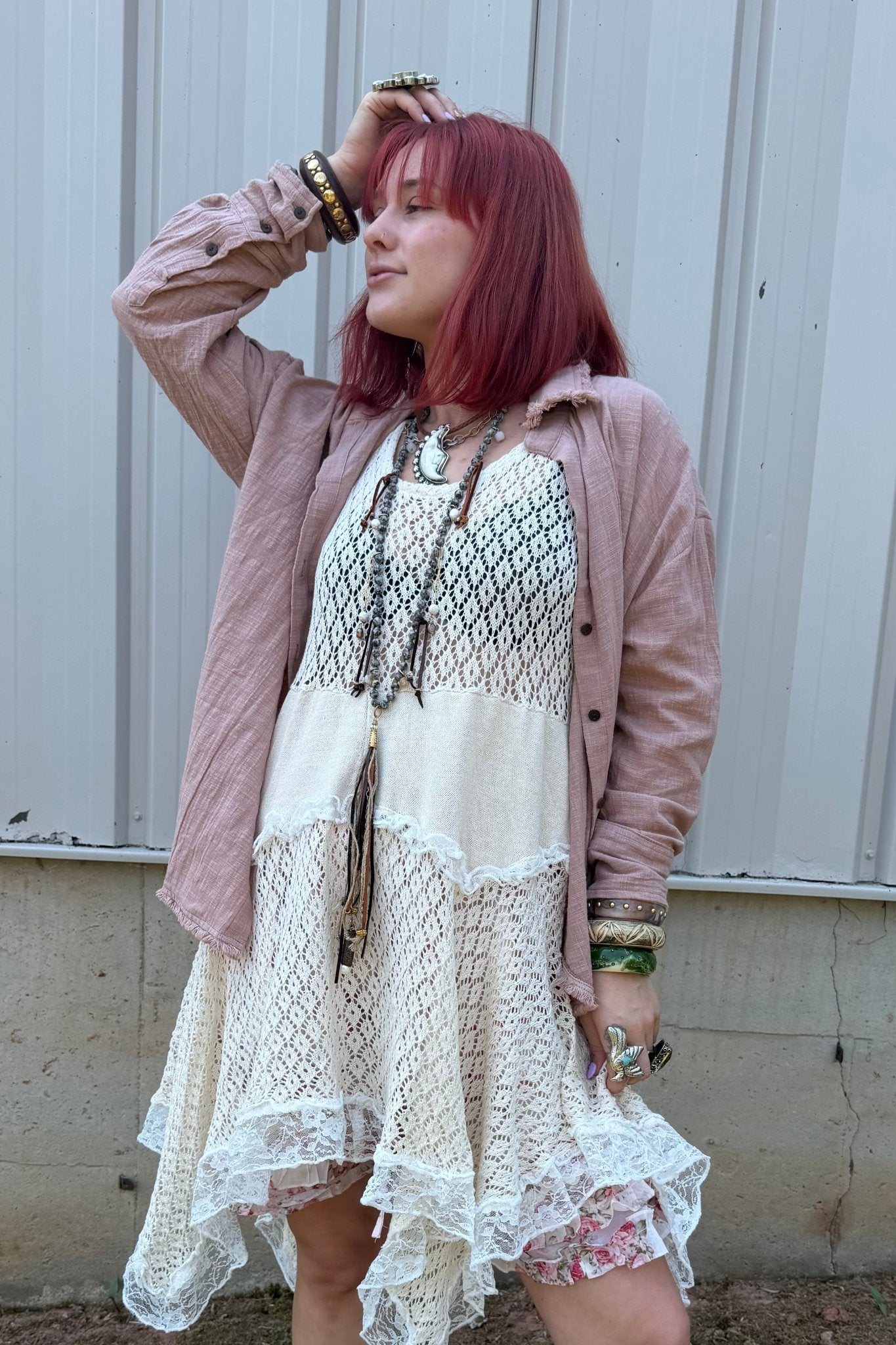 Easy Days Cotton Blend Botton Down - ivyandlavyboutique Karma Highway