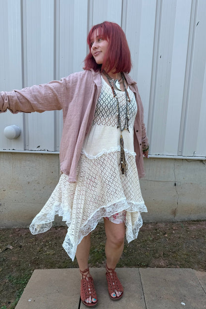 Easy Days Cotton Blend Botton Down - ivyandlavyboutique Karma Highway