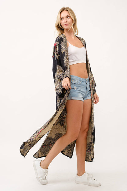 Effie Thick Stitch Duster - ivyandlavyboutique Raj Trading & Imports (USA) Inc.