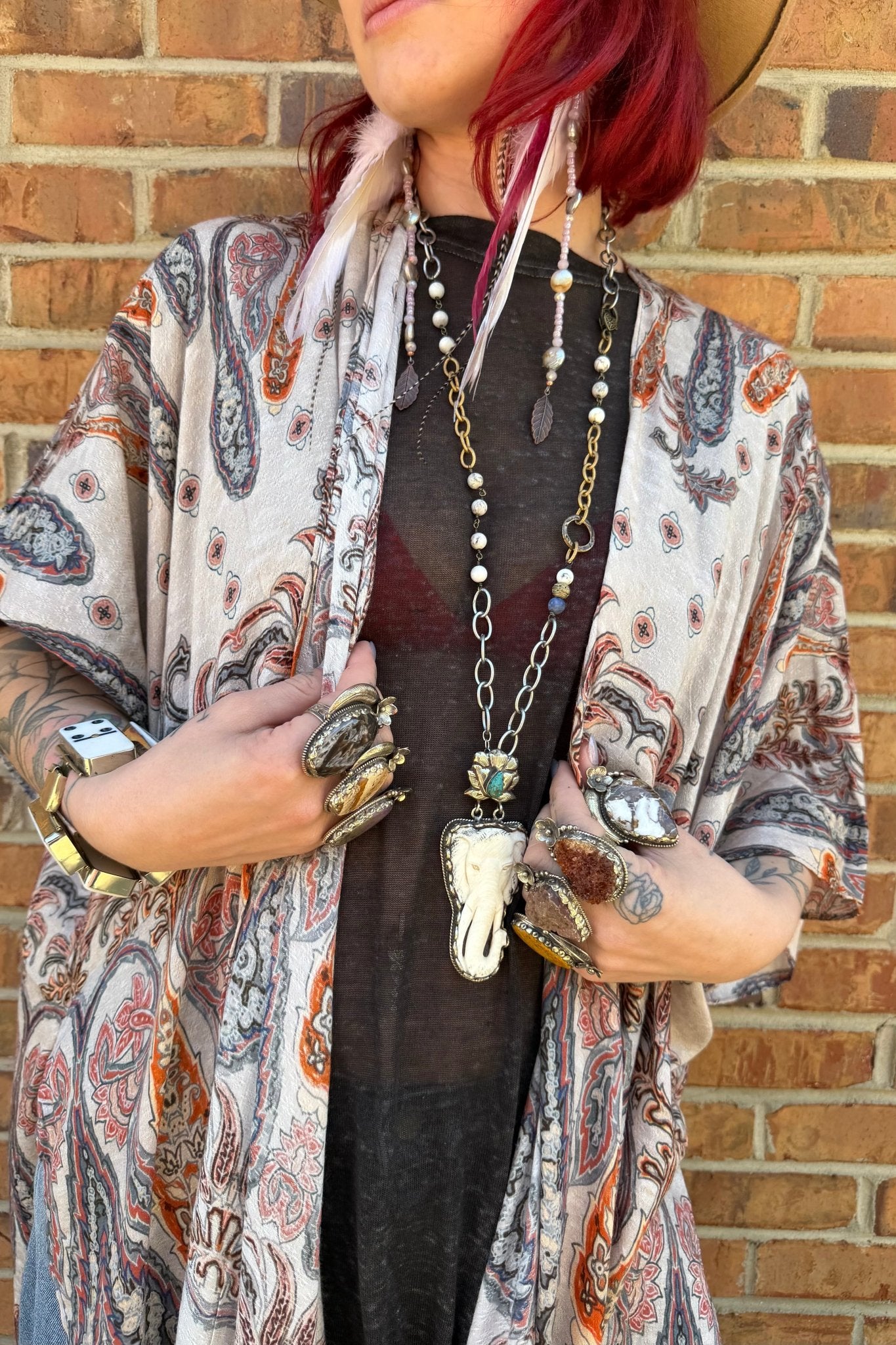 Elephant Heart Statement Necklace - ivyandlavyboutique ivyandlavyboutique