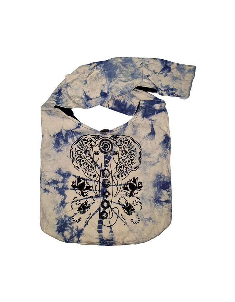Elephant Print Tie - Dye Hobo Bag - ivyandlavyboutique Kathmandu Imports