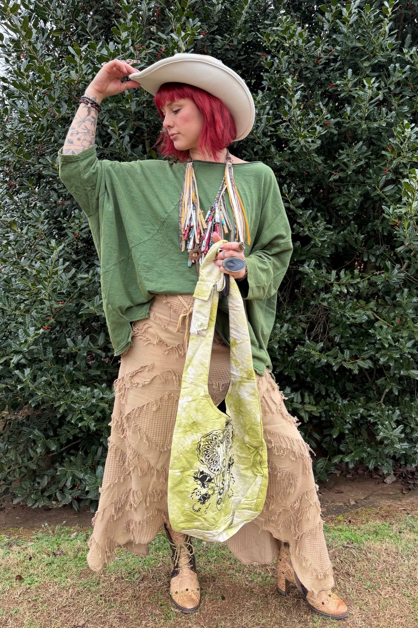 Elephant Print Tie - Dye Hobo Bag - ivyandlavyboutique Kathmandu Imports