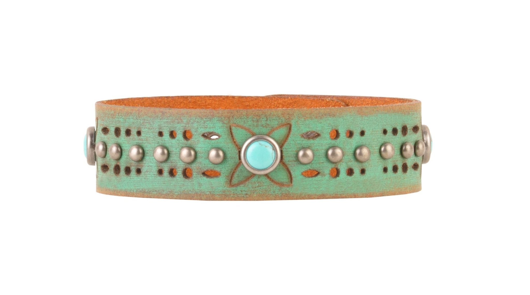 Embellished Slim Strip Bracelet: Turquoise - ivyandlavyboutique Most Wanted USA