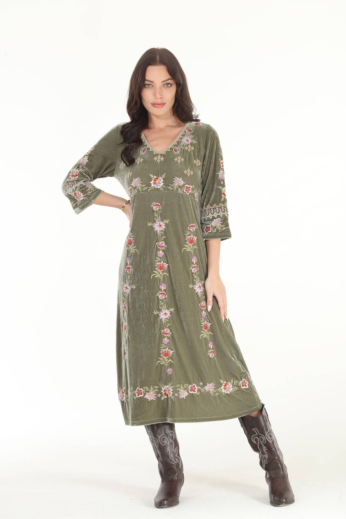 Embroidered Velvet Pull - Over Dress - ivyandlavyboutique Paparazzi