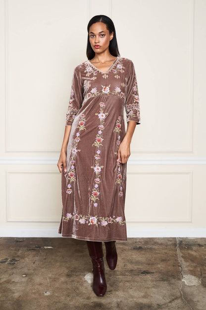 Embroidered Velvet Pull - Over Dress - ivyandlavyboutique Paparazzi