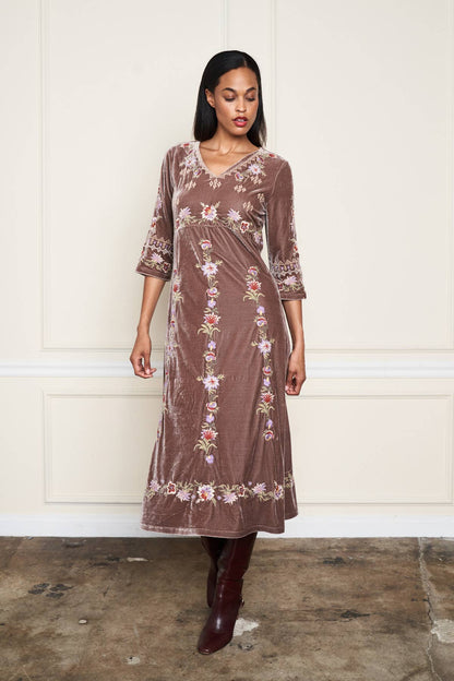 Embroidered Velvet Pull - Over Dress - ivyandlavyboutique Paparazzi