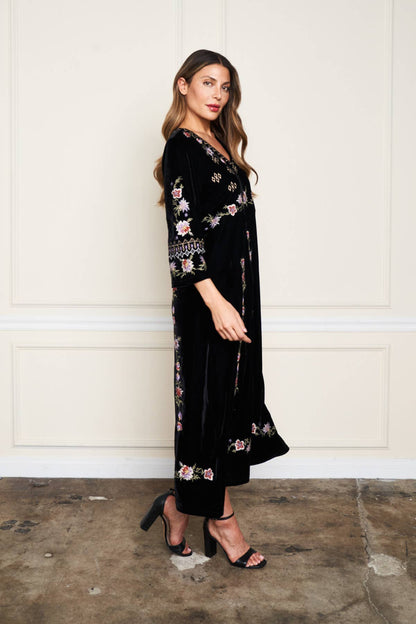 Embroidered Velvet Pull - Over Dress - ivyandlavyboutique Paparazzi