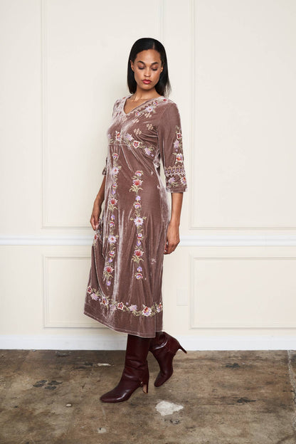 Embroidered Velvet Pull - Over Dress - ivyandlavyboutique Paparazzi