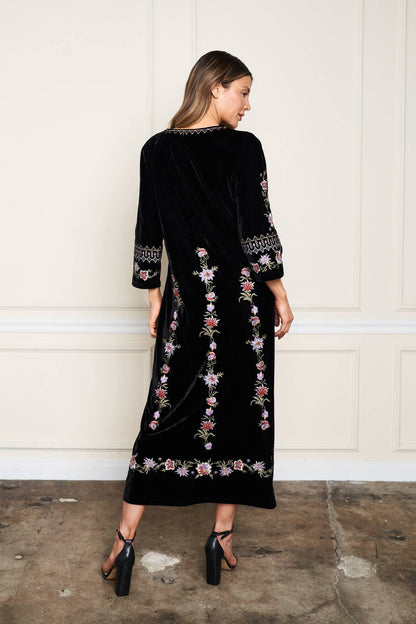 Embroidered Velvet Pull - Over Dress - ivyandlavyboutique Paparazzi