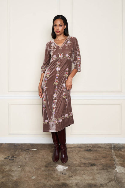 Embroidered Velvet Pull - Over Dress - ivyandlavyboutique Paparazzi