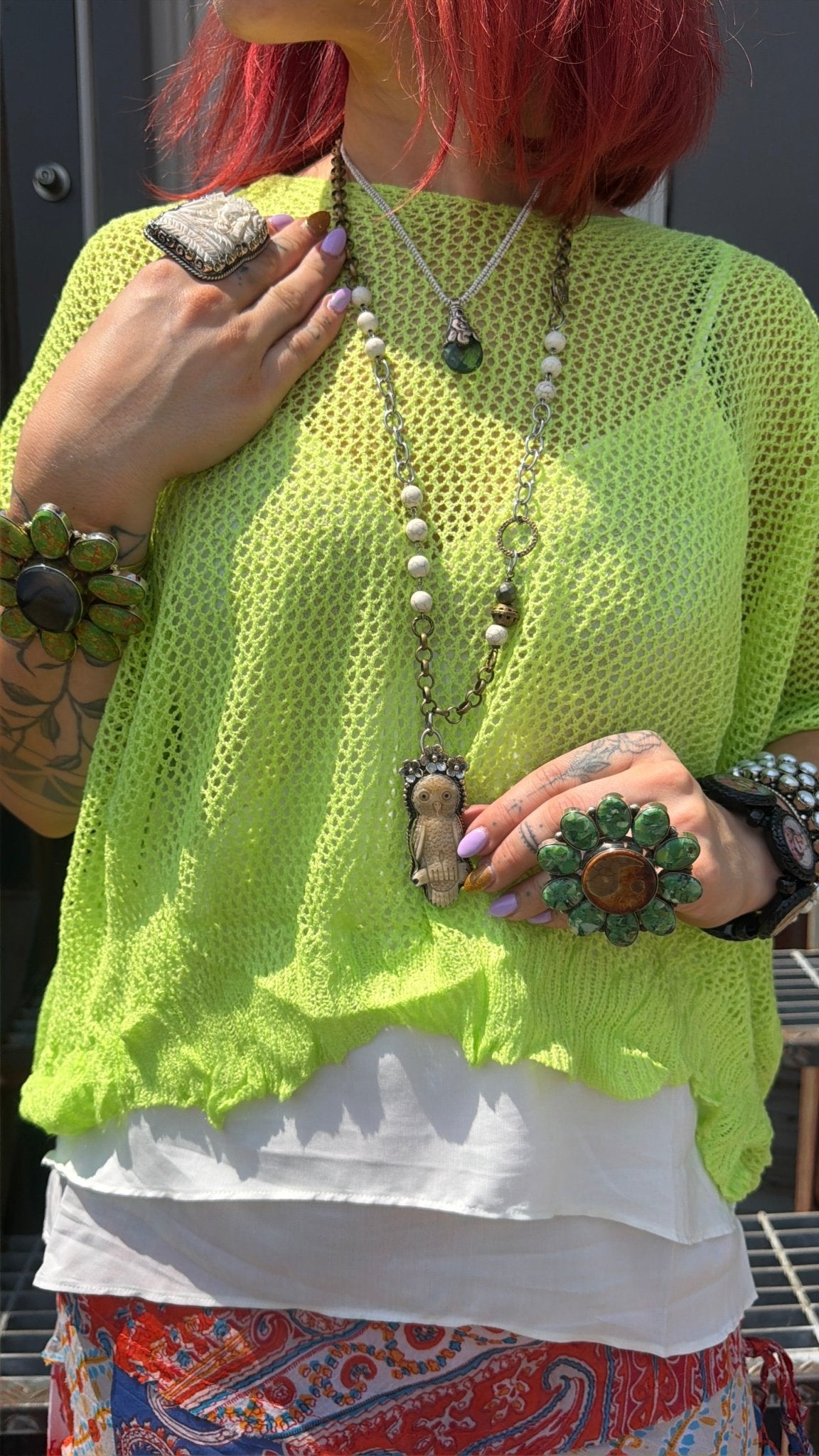 Emerald Drop Shortie Necklace - ivyandlavyboutique ivyandlavyboutique