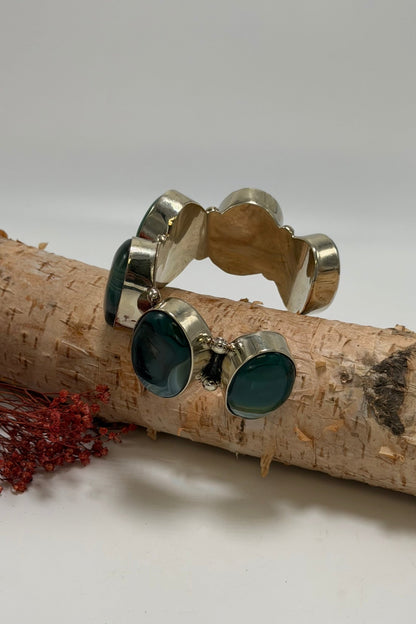 Emerald Green Shades Stunner Quartz Bangle Bracelet - ivyandlavyboutique ivyandlavyboutique