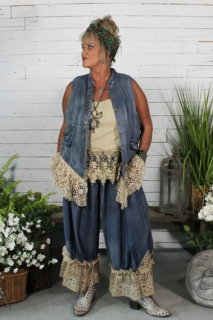 Enchanted Bloomers Chambray - ivyandlavyboutique Jaded Gypsy