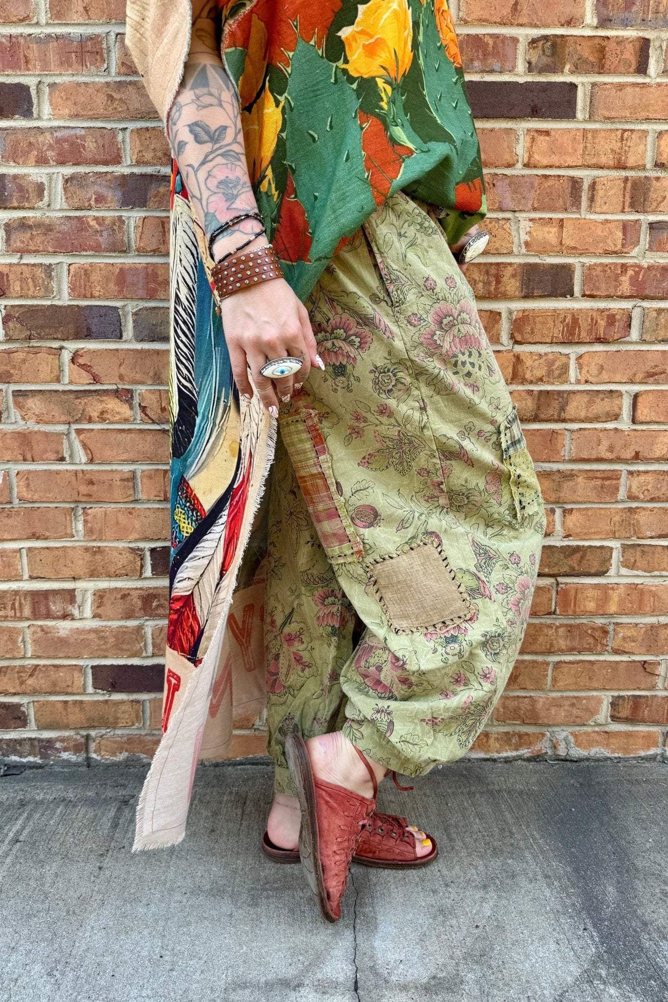 Enchanted Walks Pants in Olive - ivyandlavyboutique Jaded Gypsy