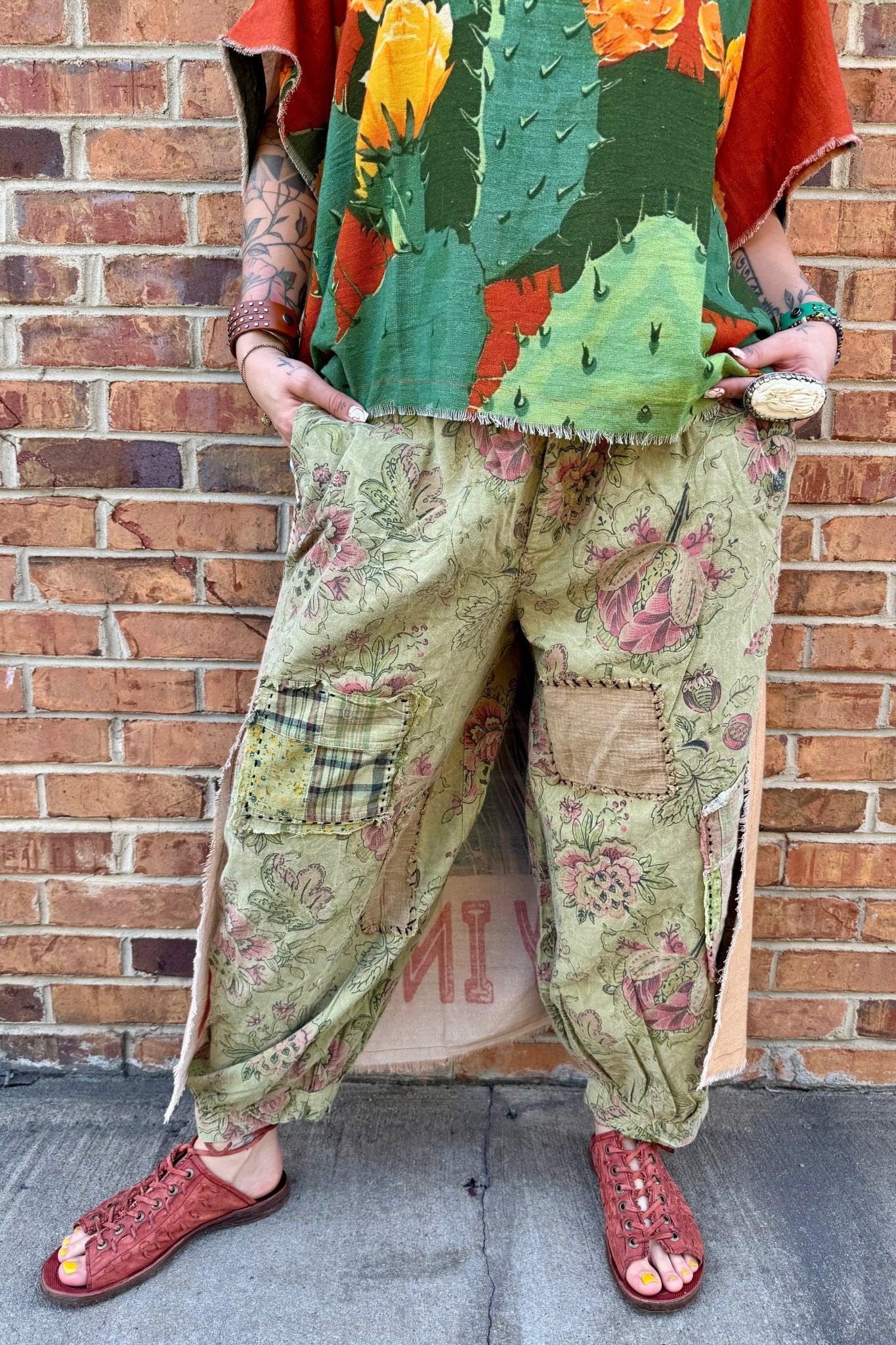 Enchanted Walks Pants in Olive - ivyandlavyboutique Jaded Gypsy