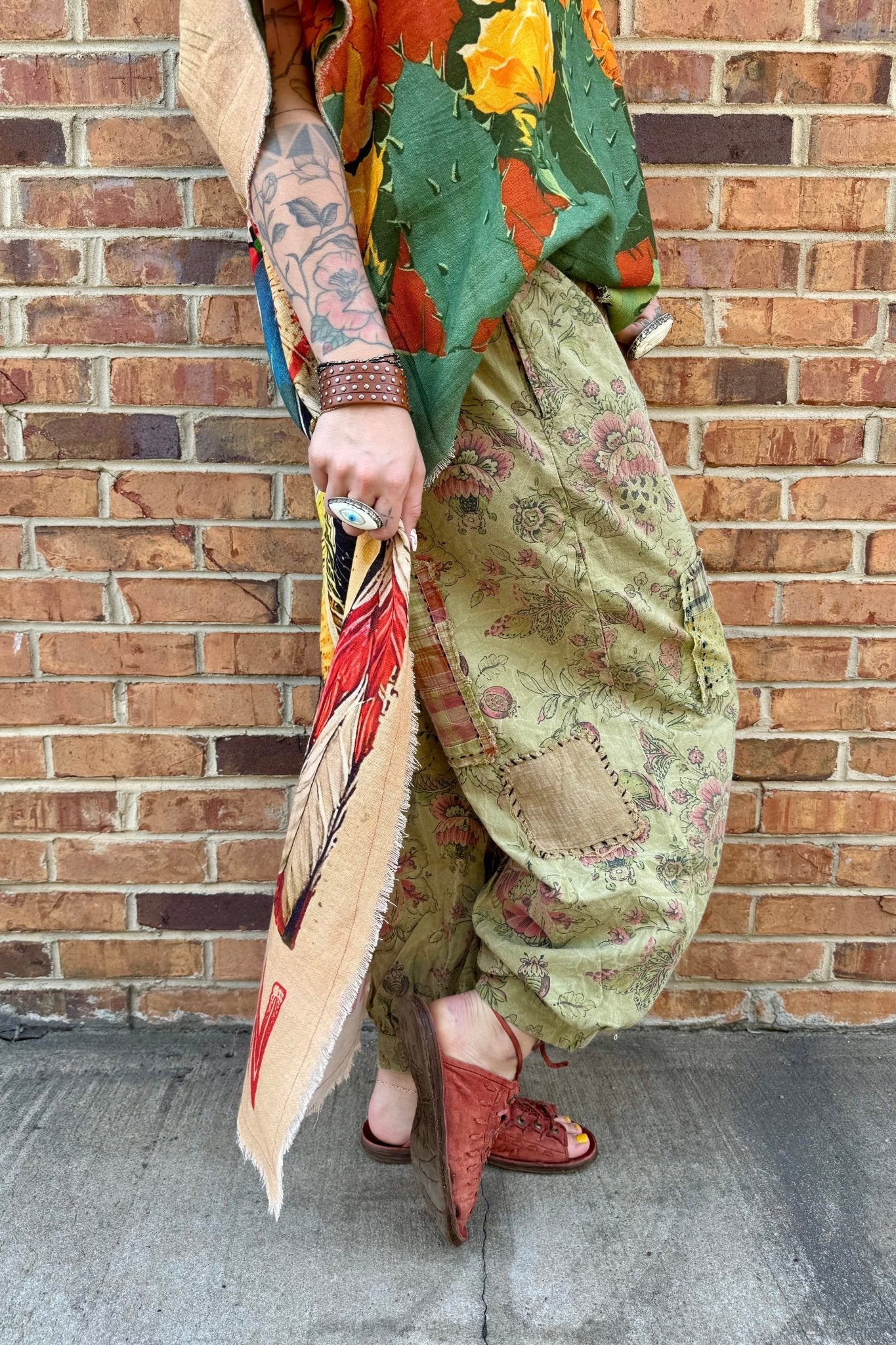 Enchanted Walks Pants in Olive - ivyandlavyboutique Jaded Gypsy