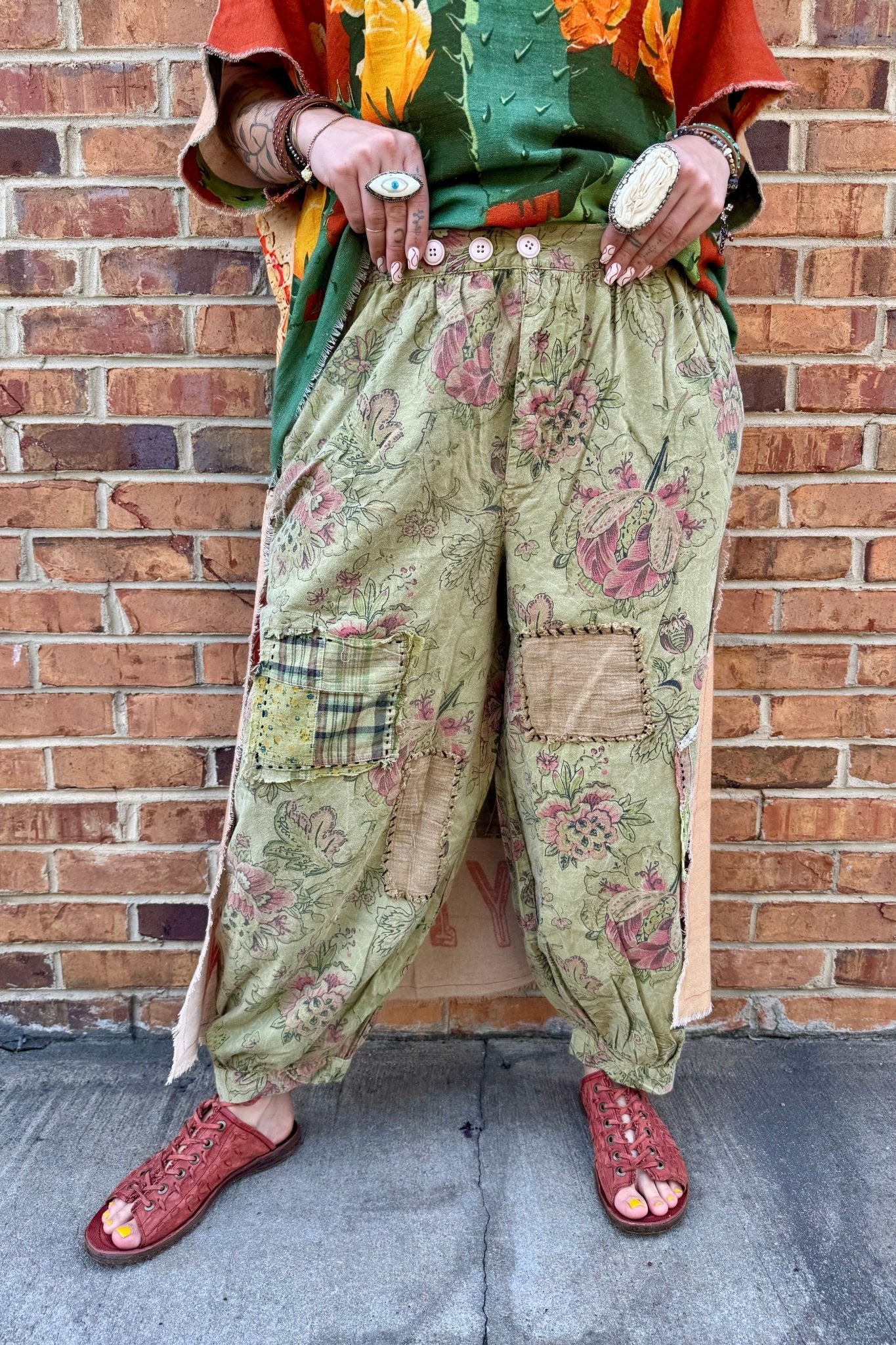 Enchanted Walks Pants in Olive - ivyandlavyboutique Jaded Gypsy