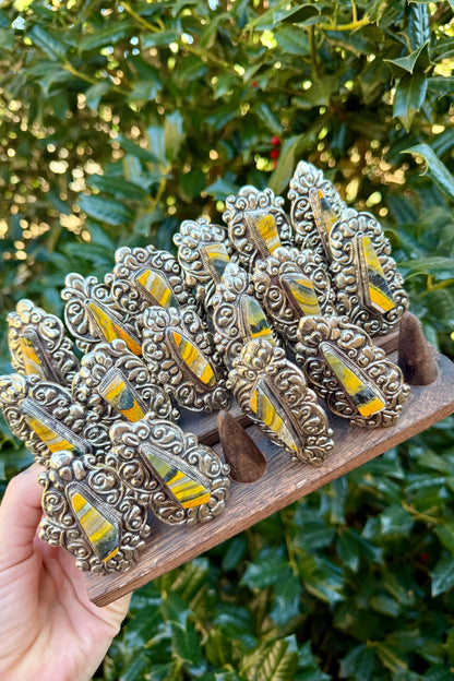 Epic Bumble Bee Jasper Statement Ring - ivyandlavyboutique ivyandlavyboutique