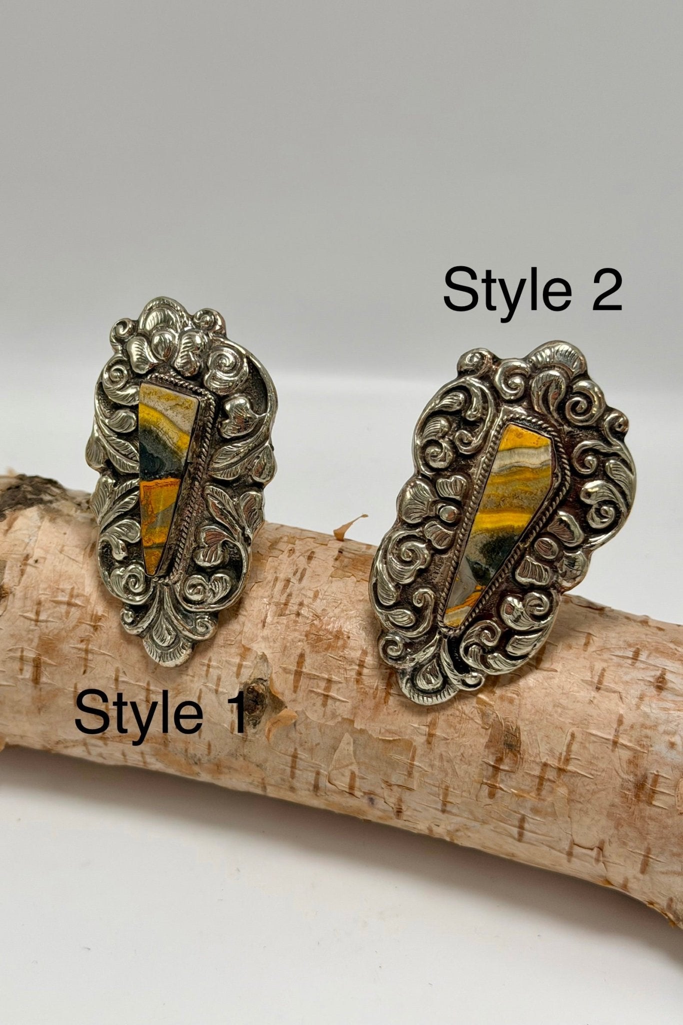 Epic Bumble Bee Jasper Statement Ring - ivyandlavyboutique ivyandlavyboutique