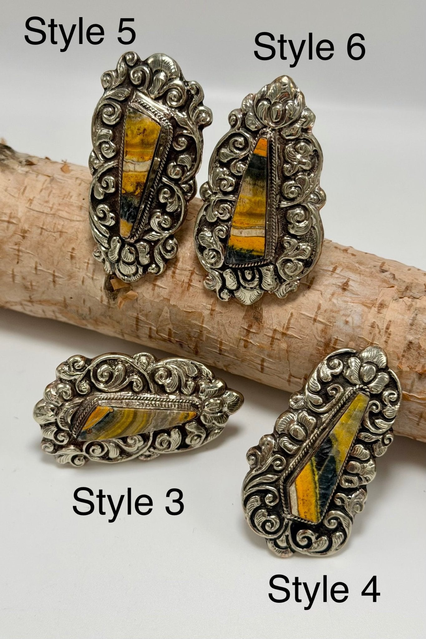 Epic Bumble Bee Jasper Statement Ring - ivyandlavyboutique ivyandlavyboutique