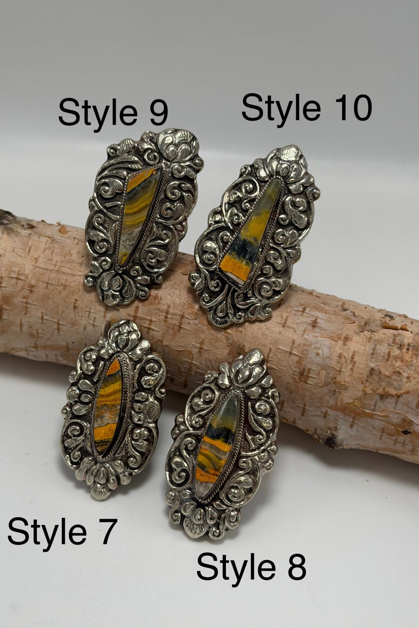 Epic Bumble Bee Jasper Statement Ring - ivyandlavyboutique ivyandlavyboutique