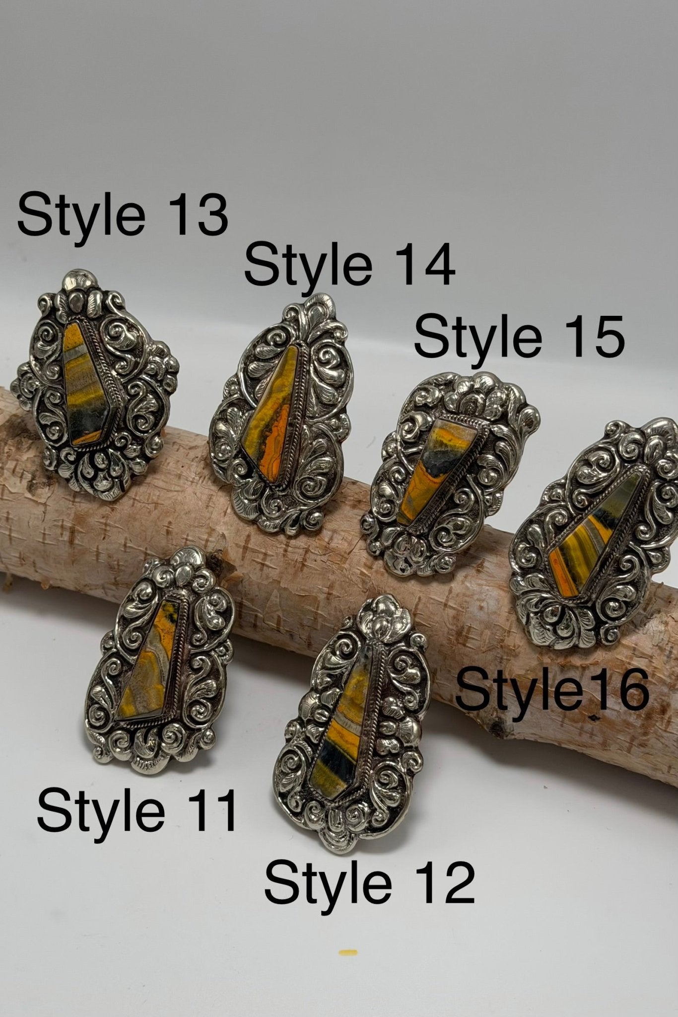 Epic Bumble Bee Jasper Statement Ring - ivyandlavyboutique ivyandlavyboutique