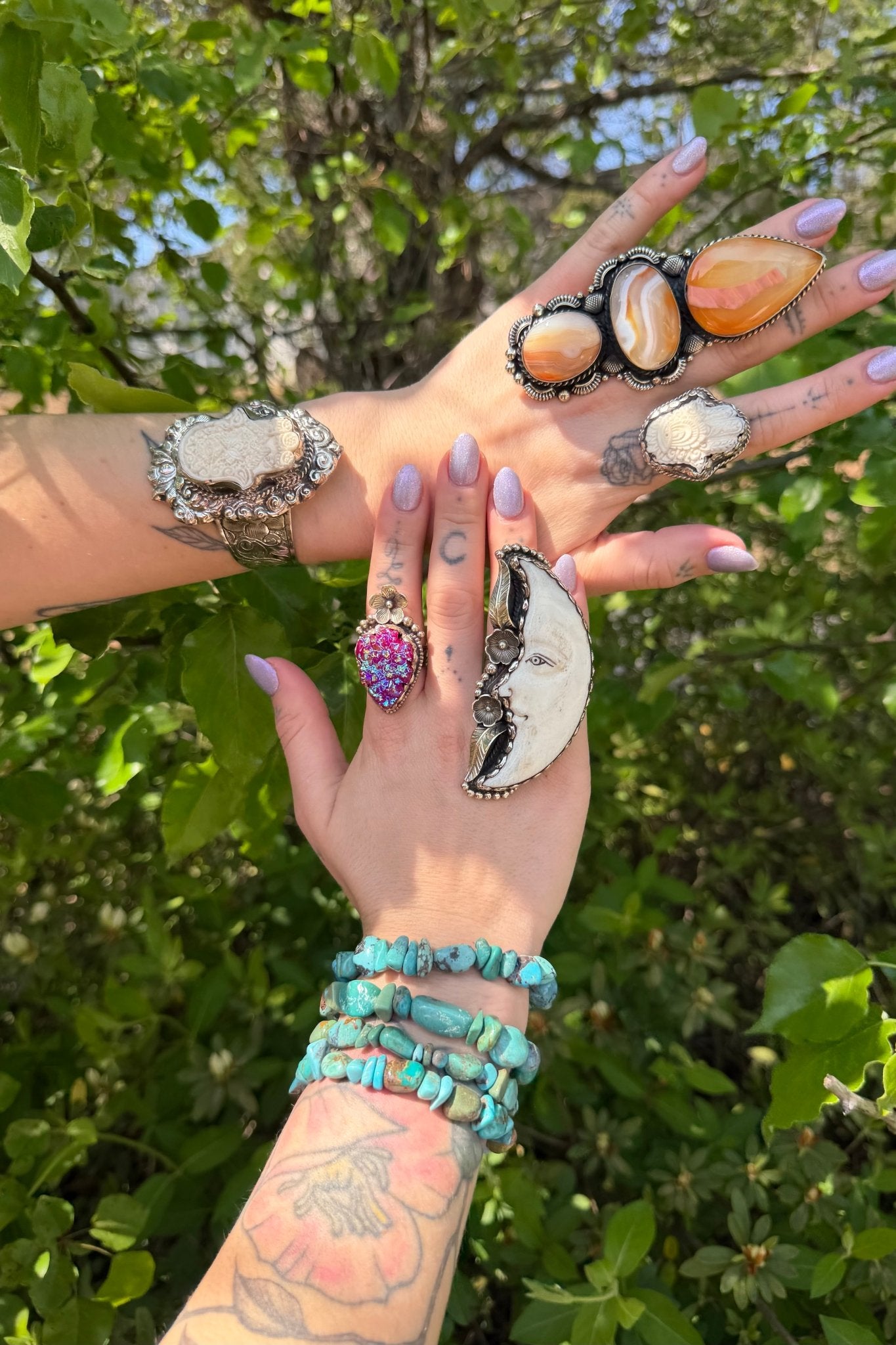 Epic Cuff Bracelet Abstract Hamsa Hand - ivyandlavyboutique ivyandlavyboutique