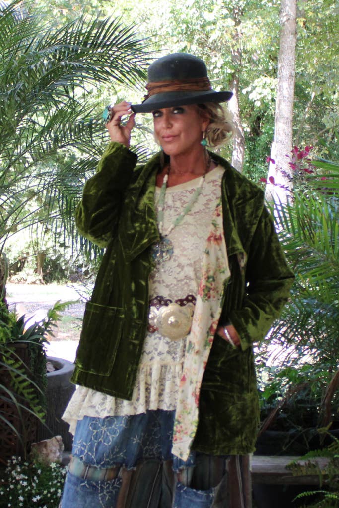 Evening Whisper Velvet Jacket - Chartreuse - ivyandlavyboutique Jaded Gypsy