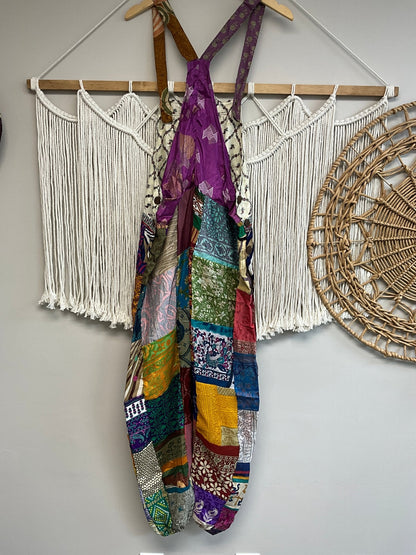 Evergreen Silk Patched Jumpsuit Jogger 3 SALE - ivyandlavyboutique ivyandlavyboutique