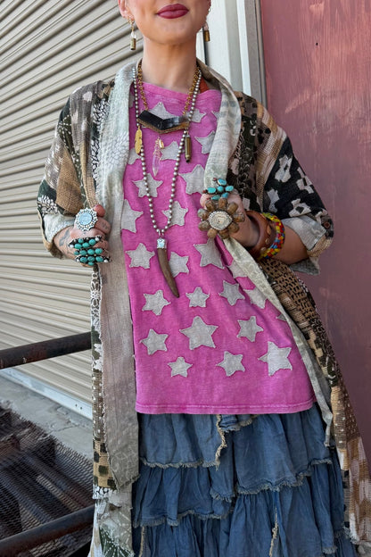 Everyday Casual Duster Jacket in Peace - ivyandlavyboutique I LOVE LINEN