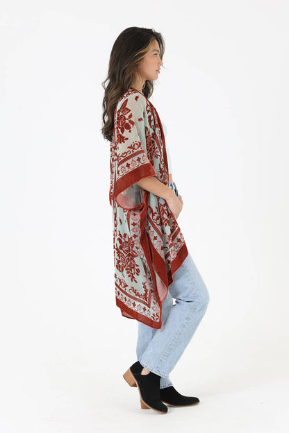 Everyday Cool Girl Velvet Kimono - ivyandlavyboutique ANGIE