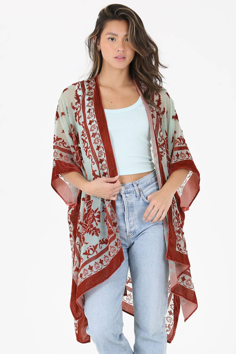 Everyday Cool Girl Velvet Kimono - ivyandlavyboutique ANGIE