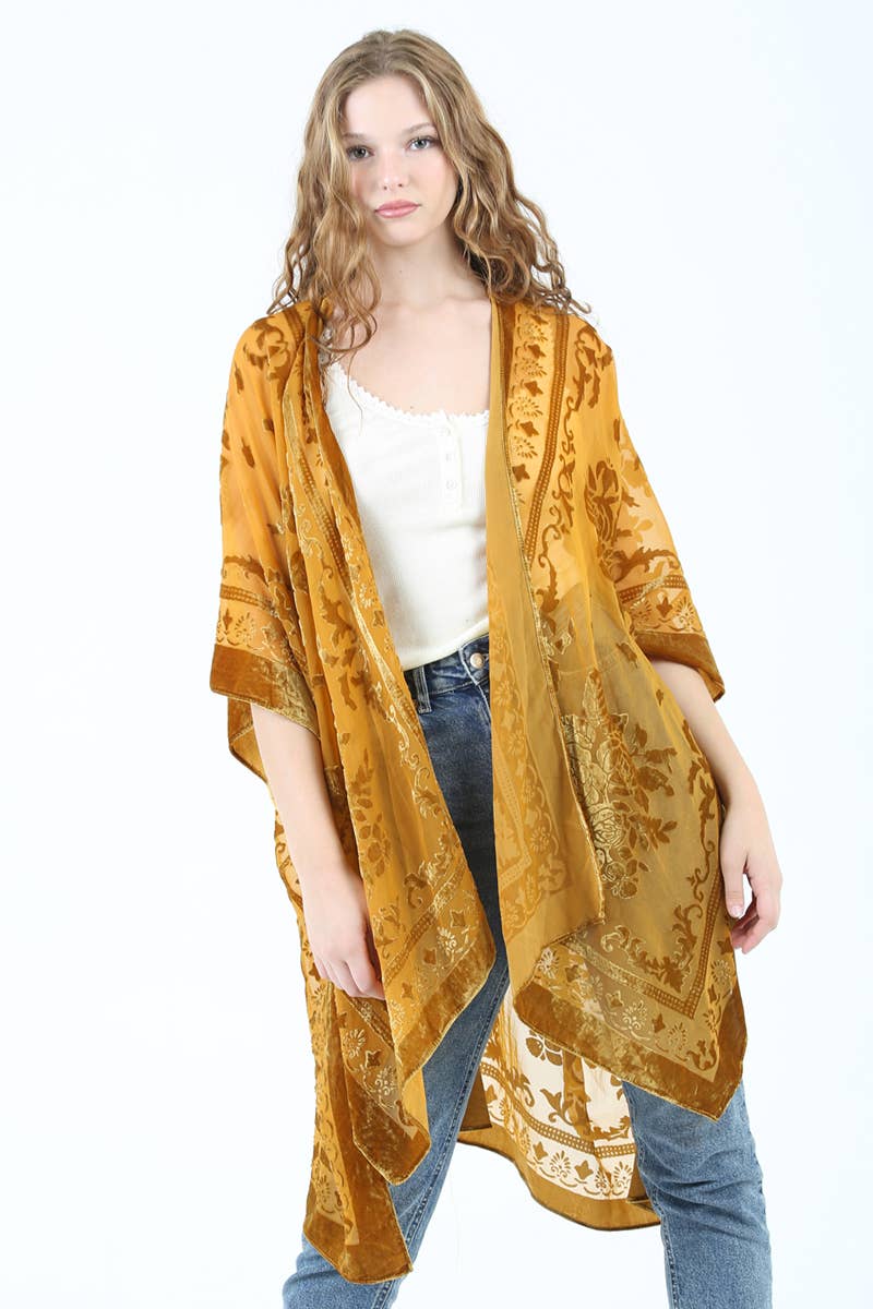 Everyday Cool Girl Velvet Kimono - ivyandlavyboutique ANGIE