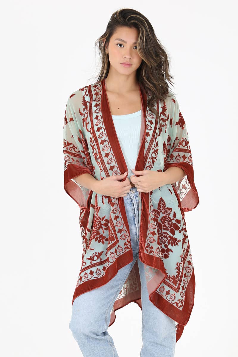 Everyday Cool Girl Velvet Kimono - ivyandlavyboutique ANGIE